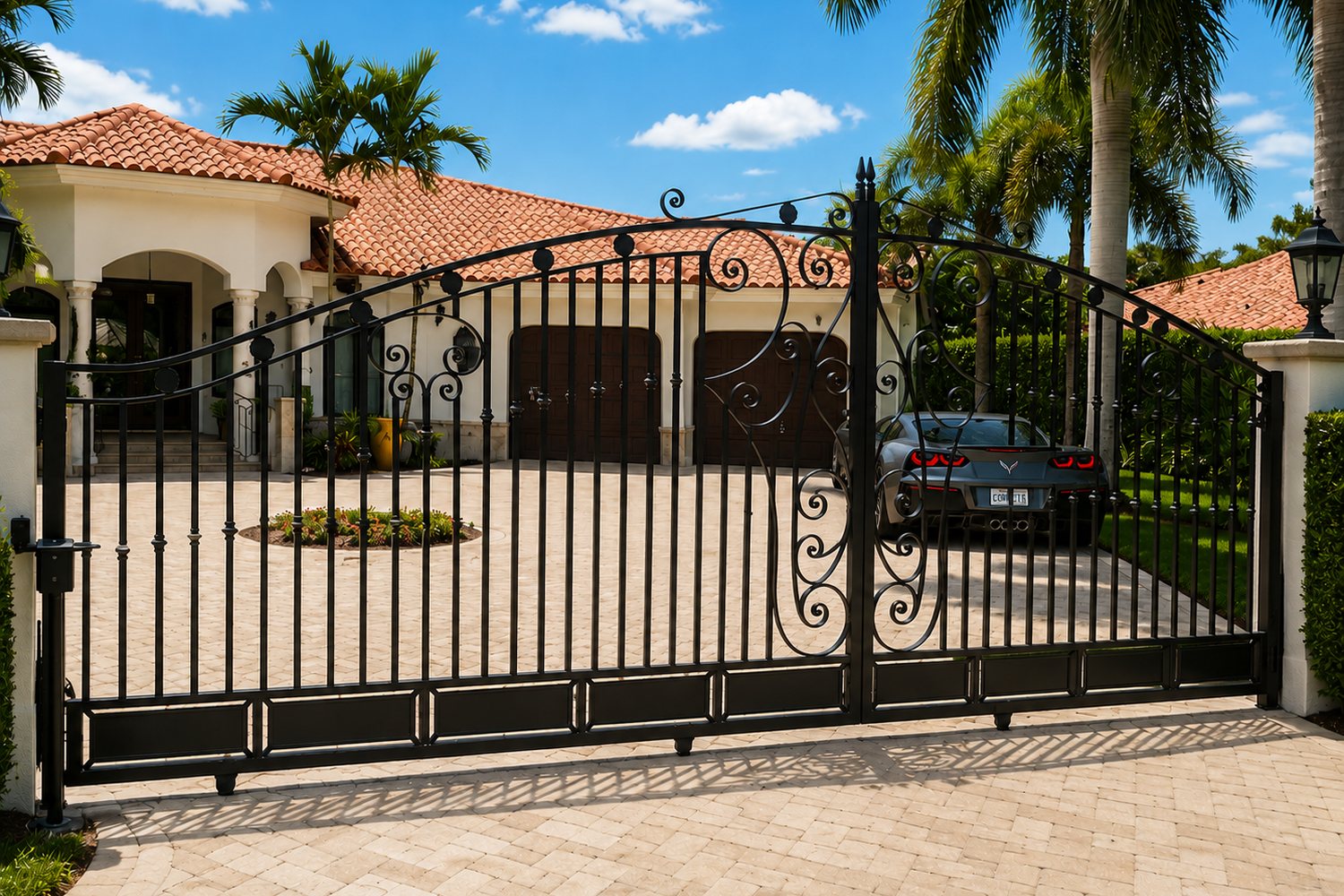 Ornamental black and gold gate